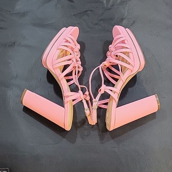 BRAND NEW CHASE+CHLOE BLOCK HEEL OPEN TOE MULTI-STRAP SANDAL - Picture 13 of 15